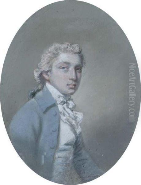 Portrait Of A Young Gentleman, Half-length, In A Grey Coat - view 1