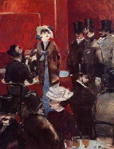 At The Cafe by Jean-Louis Forain