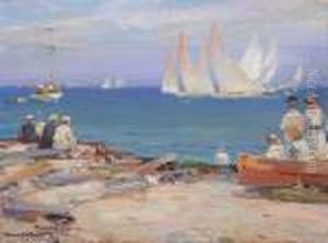 Watching The Races by Walter Granville-Smith