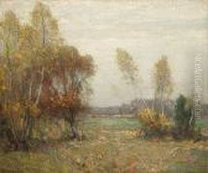 A Grove Of Autumn Birch Trees by Walter Granville-Smith