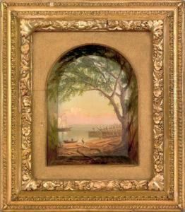 Shadowbox Panel Delaware River Scene by William Russell Smith