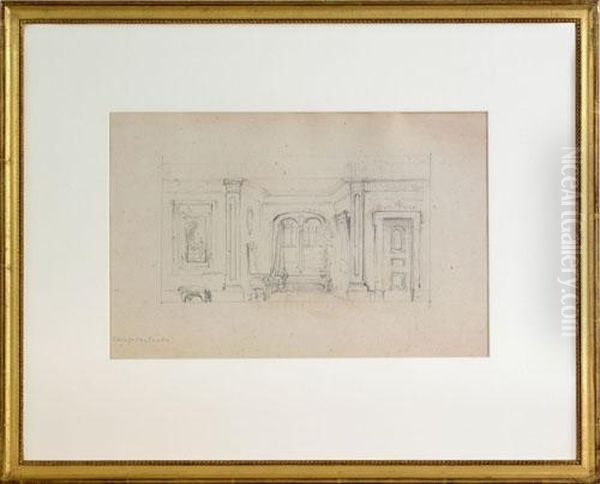 Three Pencil Sketches Inscribed "olympus - view 1