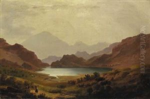Llyn Dinas Near Beddgelert, North Wales by William Russell Smith
