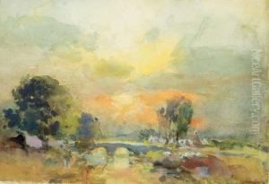 Summer Landscape. (landscape Sketch Verso). by William St. Thomas Smith