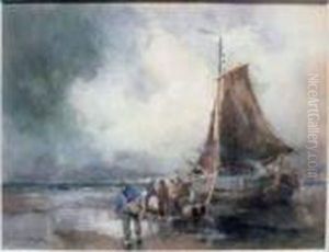 Sea Scene In Holland by William St. Thomas Smith