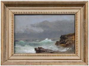 Rocky Coastal Scene by Xanthus Russell Smith