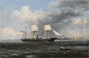 United States Steamer Kearsage Leaving Boston Harbor