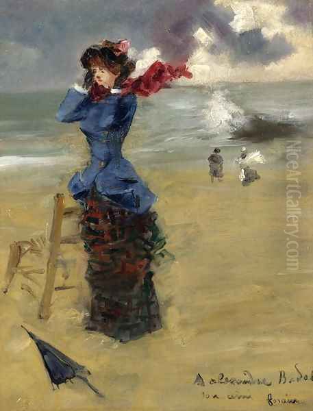 Elegant Woman on the Beach - view 1