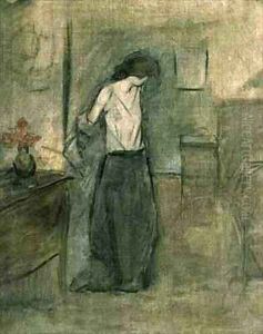 A Woman Undressing by Jean-Louis Forain