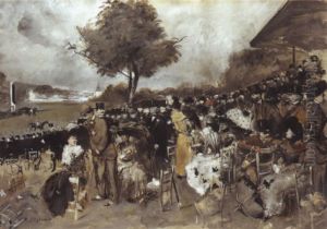 At the races by Jean-Louis Forain