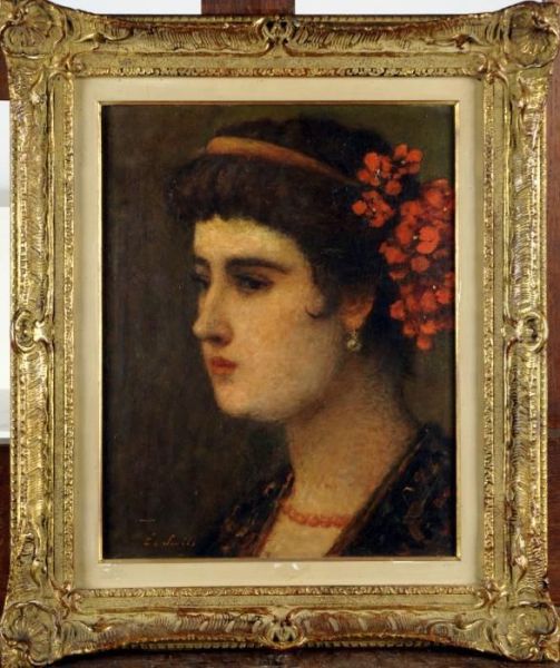 Femme A La Coiffe Fleurie - view 1