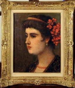 [femme A La Coiffe Fleurie]