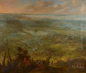 A Panoramic View Of The Siege Of Saint Omer