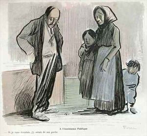 Cartoon critical of the Assistance Publique