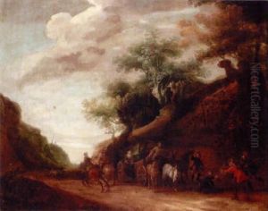 Brigands Attacking A Horse And Cart