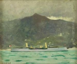 A Passing Steamship by Henry Bayley Snell