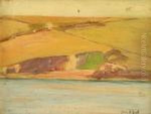 Overlooking A River by Henry Bayley Snell
