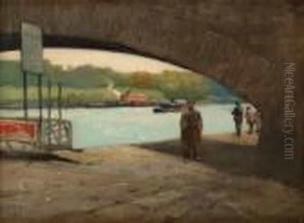 Fishermen By An Arch - view 1