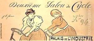 Reproduction of a poster advertising the Salon du Cycle at the Palais de Lindustrie Reproduction of a poster advertising the Salon du Cycle at the Palais de Lindustrie