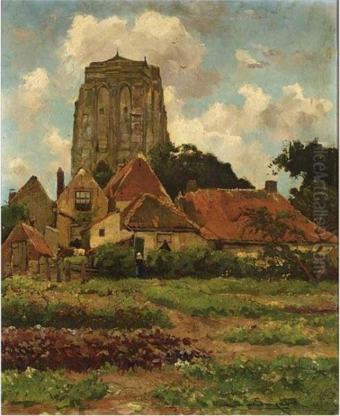 View Of A Village With Vegetable Garden, Zeeland - view 1