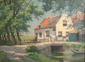 A Sun-dappled Cottage By The Water by Christian Snijders