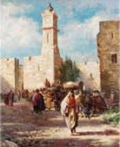 Jaffa Gate, Jerusalem by Isaac Snowman
