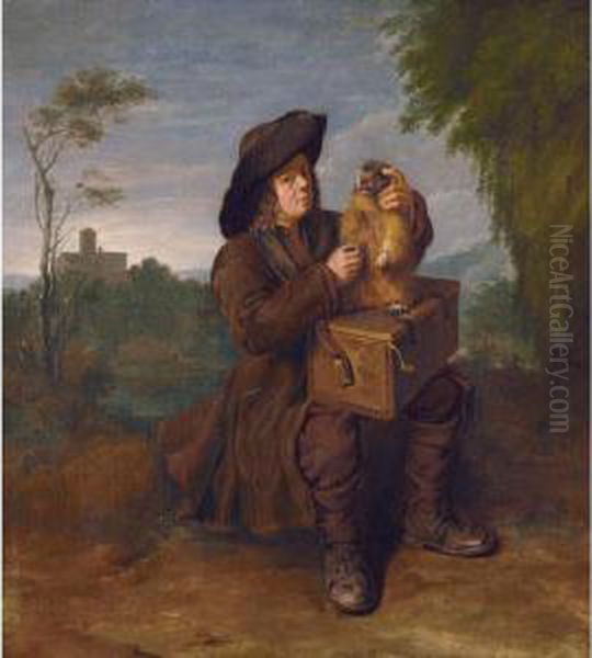 A Savoyard With A Marmotte In A Landscape - view 1