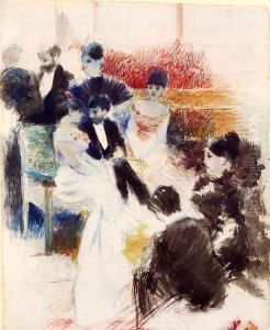 Parisian Salon 1878 by Jean-Louis Forain