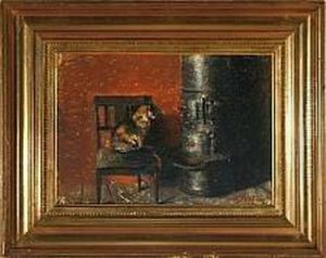 A Cat By A Stove