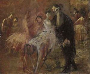 Derriere la coulisse by Jean-Louis Forain