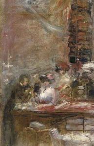Chez le modiste by Jean-Louis Forain