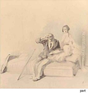 Peintre et modele by Jean-Louis Forain