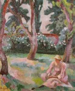 Orchard Woman Seated In A Garden by Roger Fry