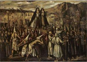 Procesion De Semana Santa (easter Procession) by Jose Gutierrez Solana