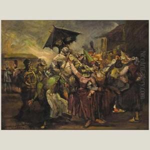Baile De Mascaras by Jose Gutierrez Solana