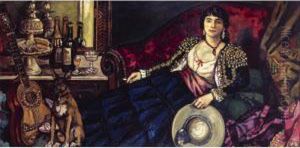 La Cupletista (the Ballad Singer) by Jose Gutierrez Solana