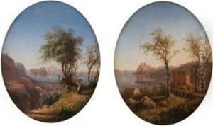A) Veduta Di Nisida E Campi Flegrei by Achille Solari