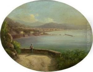 Blick Auf Die Buch Von Salerno by Achille Solari