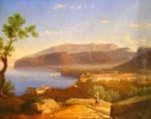 Veduta Della Costiera Amalfitana by Achille Solari