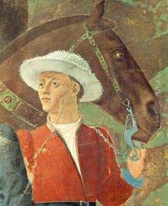 Adoration of the Holy Wood (detail-1) c. 1452 by Piero della Francesca