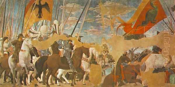 Adoration of the Holy Wood and the Meeting of Solomon and the Queen of Sheba c. 1452 - view 1