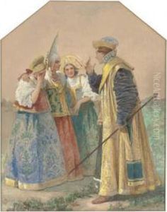 A Flirtatious Boyar by Sergei Solomko