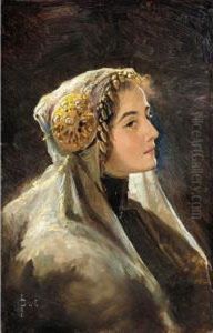 Russian Beauty In Traditional Headdress