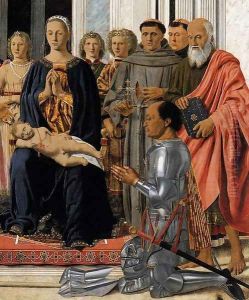 Madonna and Child with Saints (Montefeltro Altarpiece, detail) 1472-74 by Piero della Francesca