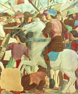 Battle between Heraclius and Chosroes (detail-2) c. 1460