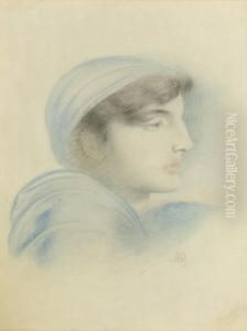 Figure Study In Profile by Simeon Solomon