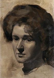 A Portrait Of A Woman, Head And Shoulders by Solomon Joseph Solomon