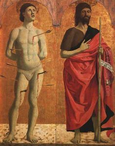 Polyptych of the Misericordia (detail-2) 1445-48 by Piero della Francesca