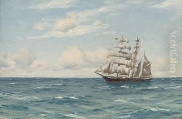 A Clipper At Sea - view 1