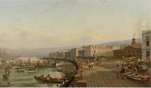 View Of The Port And Bay Of Valparaiso, Chile
